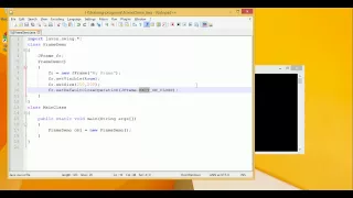 Create Frame using JFrame class from Swing Package of Java
