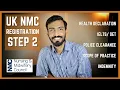 Part 2 of UK NMC Registration process UK NMC second stage of online application Step 2 UK NMC