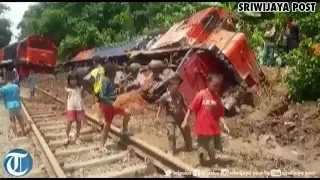 Lokomotif Kereta Api Babaranjang Anjlok Dan Tabrak Tebing Asisten Masinis Tewas 
