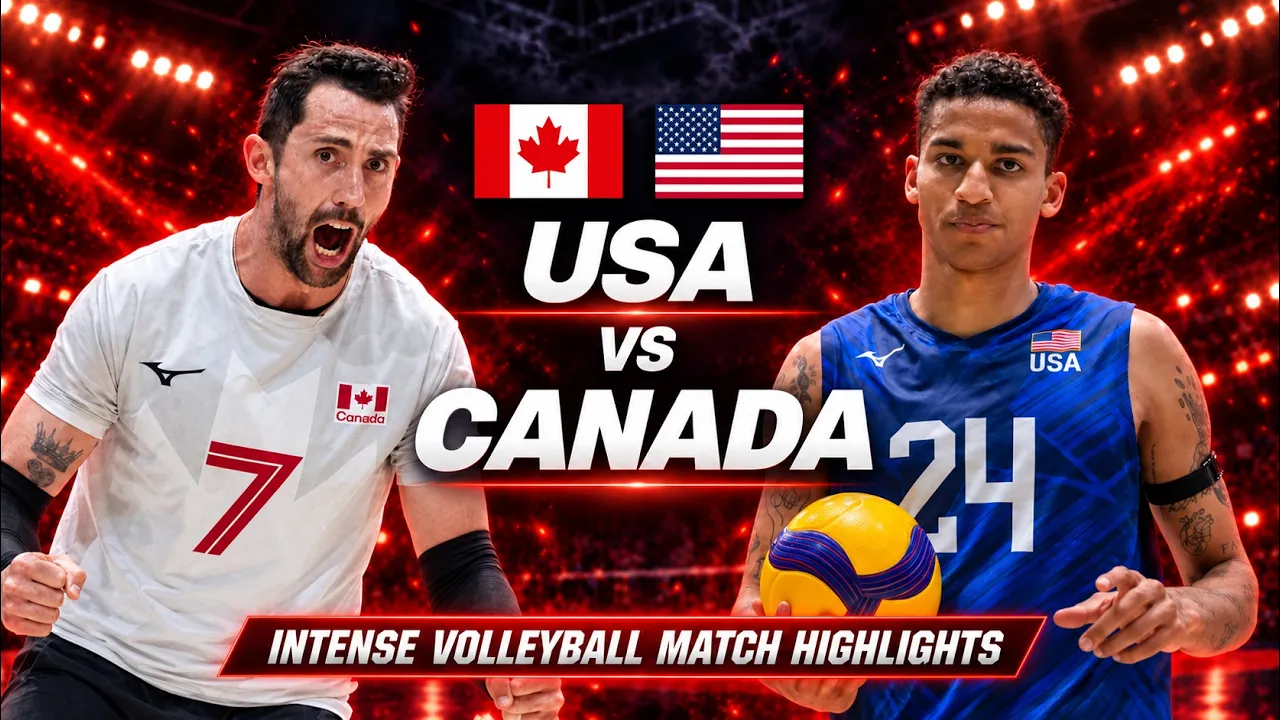 USA vs Canada Epic Volleyball Battle Highlights