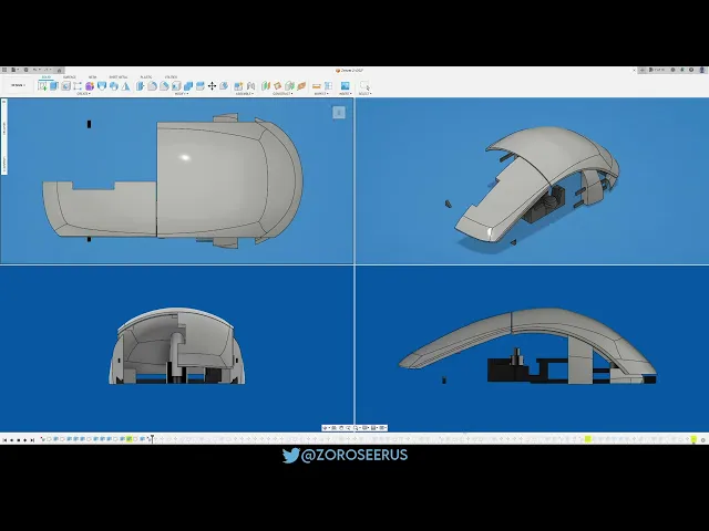 ZS-A1, 3D Printed Symmetric Wireless Mouse for Logitech G305 video thumbnail