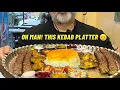 Persian kebab platter sizzling smoky and too hot to handle