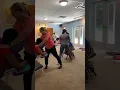 Students learning chair massage