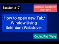 Selenium 4 with JAVA How To Open New Tab Or Window in Selenium WebDriver Practical Demo