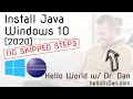 WIN 2020 Eclipse Java Development Kit JDK Installation on Windows 10 First Java Project