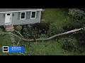 Residents survey the damage after tornado strikes Mansfield and North Attleboro