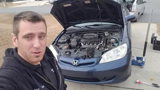 O2 Oxygen Sensor 01-05 Honda Civic Replacement How to