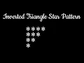 inverted triangle star pattern c program