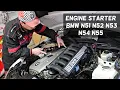 ENGINE STARTER REPLACEMENT LOCATION EXPLAINED ON BMW N51 N52 N53 N54 N55 E90 E60 X3 X5 E83 E70 E82