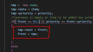 Priority queue using linked list C implementation