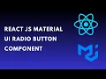How to use reactjs material ui radio button component