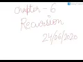 CBSE XII CS CHAPTER 6 RECURSION