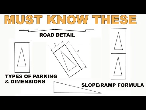 Download MP3 DIFFERENT TYPES OF CAR PARKING, ROAD DETAILS AND RAMP SLOPE FORMULA.