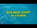 Run BASH script in Cygwin