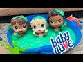 Download Lagu NEW Baby alive crib life dolls Swimming in slime!