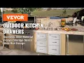 VEVOR Outdoor Kitchen Drawers 14W x 14 3H x 23D Inch for Outdoor Kitchens or Grill Station