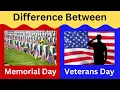 Difference Between Memorial Day and Veterans Day Memorial Day vs Veterans Day Easy Learning