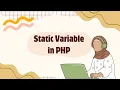 Static Variable in PHP - Harendra Sir