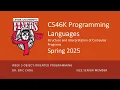 Lecture 5 Object Oriented Programming 2025