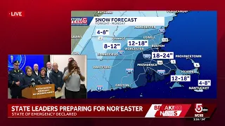 Mass Gov Healey declares state of emergency in preparation for massive nor easter