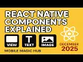 React Native Components Explained View Text Image Button Reusable Components 2025 Guide