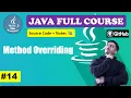 Lecture 14 - What Method Overriding with Example Beginner to Advance l Java Course 2024 CodeMyth