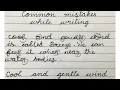 Cursive Writing Top Mistakes to Avoid
