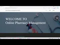 Online Pharmacy Management Project in Java 2021
