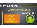 How to create Whatsapp style ListView