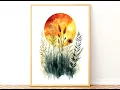 Transform Your Space with Stunning Botanical Watercolor Wall Art - Cozy Calm and Chic
