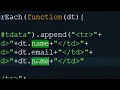 Display JSON data in table using JQuery