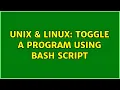 Unix Linux toggle a program using bash script 2 Solutions