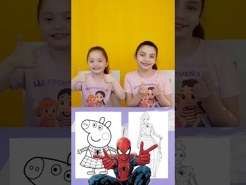 Coloreamos a 🕷️SPIDERMAN x 🩷PEPPA PIG Y RUMI💜 #art