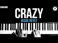 Jessie Reyez - Crazy Karaoke SLOWER Acoustic Piano Instrumental Cover Lyrics