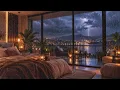 🌧️ Rainy Night Piano Music ⛈️ | Relaxing Rain & Thunder Sounds for Deep Sleep, Stress Relief & Peace