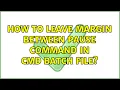 How to leave margin between pause command in CMD batch file 2 Solutions