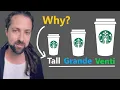 Where do Starbucks cup sizes come from English vocabulary