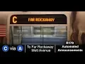 R179 C train via A line to Far Rockaway - Automated Announcements