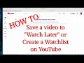 How to create watchlists on youtube