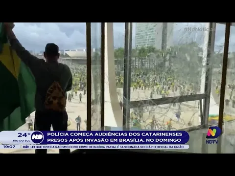 Polícia começa audiências dos catarinenses presos após invasão em Brasília, no domingo