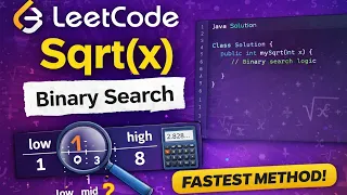 LeetCode Sqrt x Explained Step by Step Brute Force Binary Search