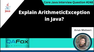 Explain ArithmeticException in Java Core Java Interview Question