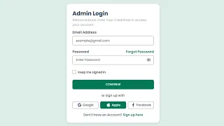How To Create Login Form In HTML and CSS Toggle Password Visibility in JavaScript Responsive