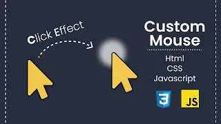 Awesome Cursor With Click Effect - CSS and Javascript Only Full Explaination