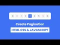 How to make Pagination in HTML CSS JavaScript