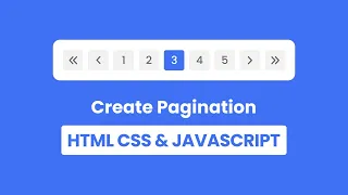 How to make Pagination in HTML CSS JavaScript
