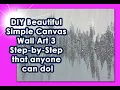 Silver Glitter Canvas Wall Art Beginner Simple Art DIY your own glitter wall art decor