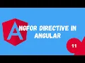 ngFor Directive Angular ngFor in Angular Angular Tutorial NSCODE