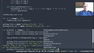 Creating a Pythagorean Theorem Worksheet Using Python