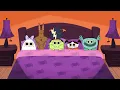 Five Little Monsters Jumping On The Bed | Kids Halloween Song | Super Simple Songs